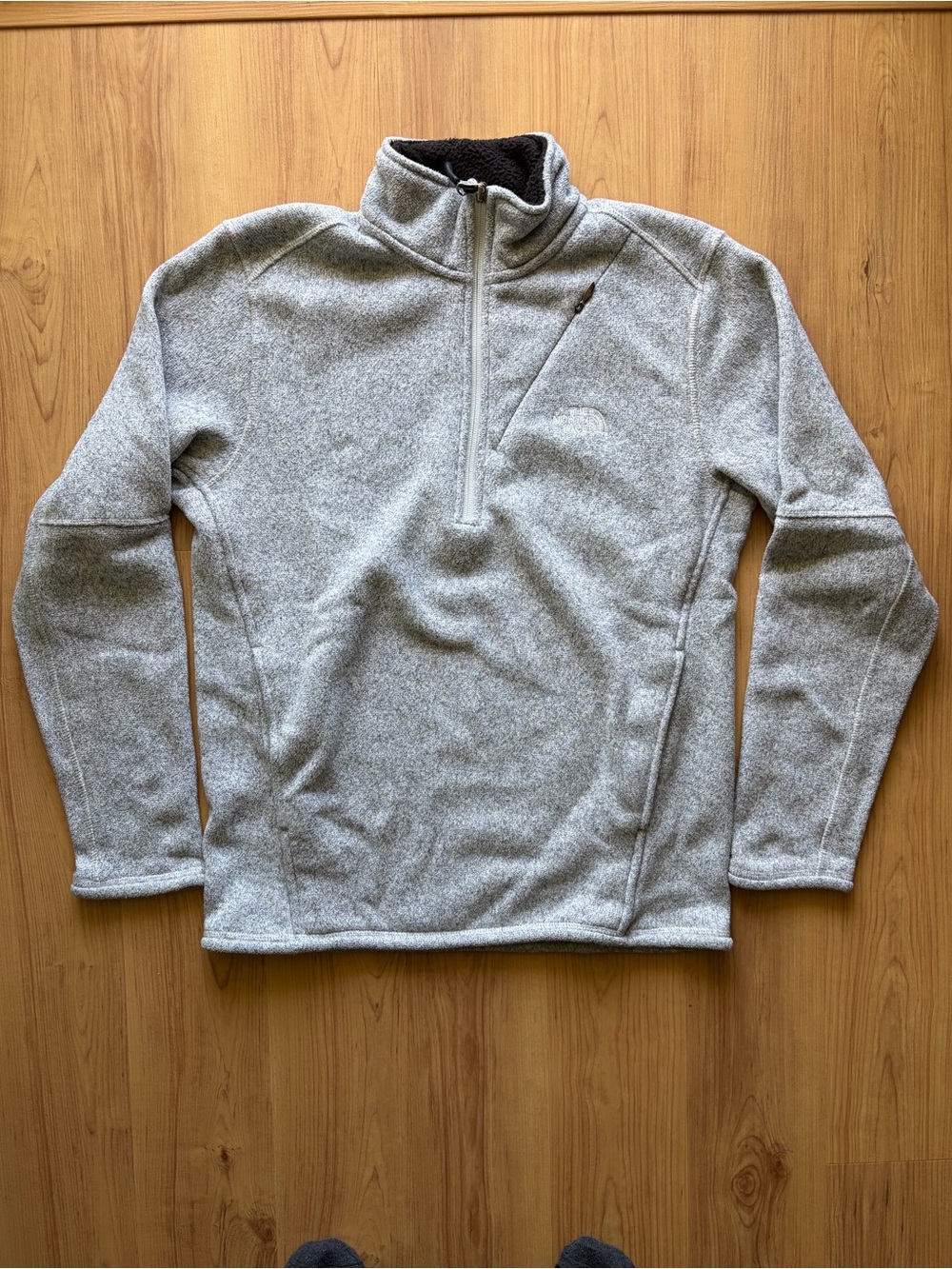 The North Face Gray Half-Zip Fleece Sweater pullover men’s small